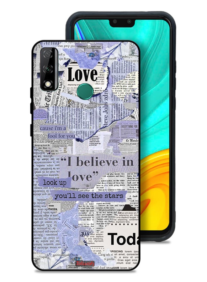 Tolwak Huawei Y8s Protective Case Cover Newspaper Pieces - Image 1