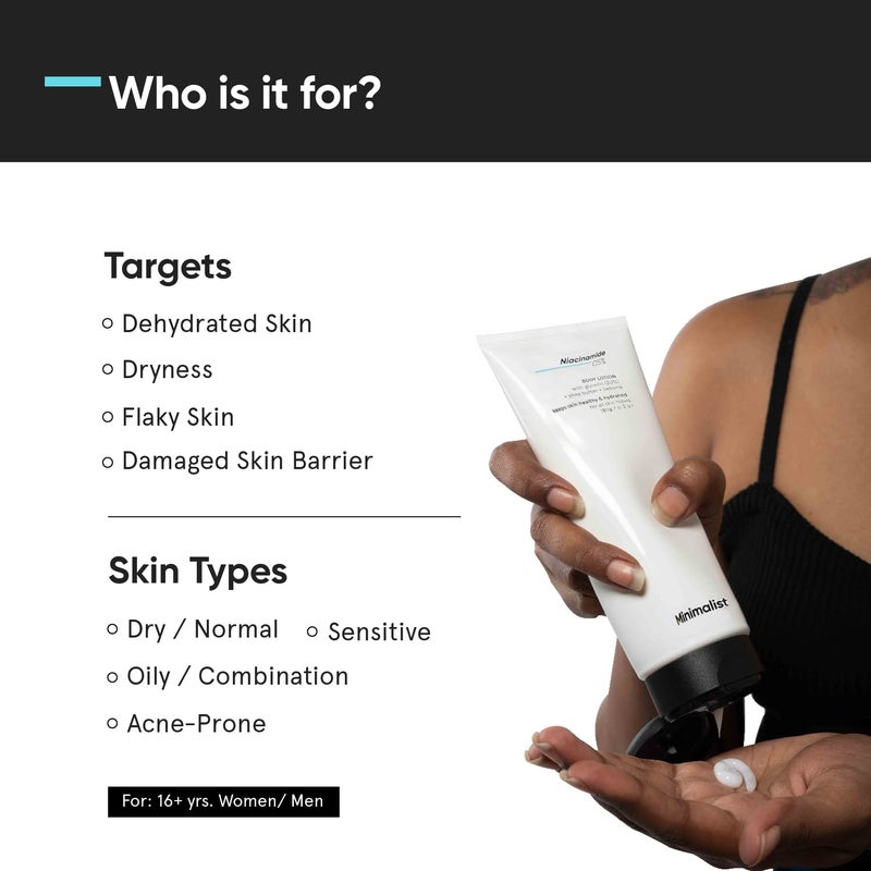 Minimalist Niacinamide 5 Body Lotion  Repairs Skin Barrier  Nourishes With Shea Butter  For Men  women 180 gm - Image 2