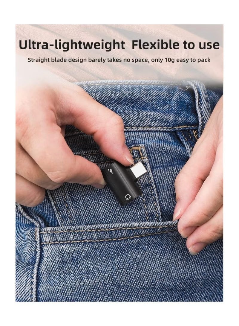 USB C to 3 5mm Headphone and Charger Adapter 2 in 1 USB C to 3 5mm Aux Headphone Jack with 60w Pd Fast Charging Dongle Compatible - Image 4