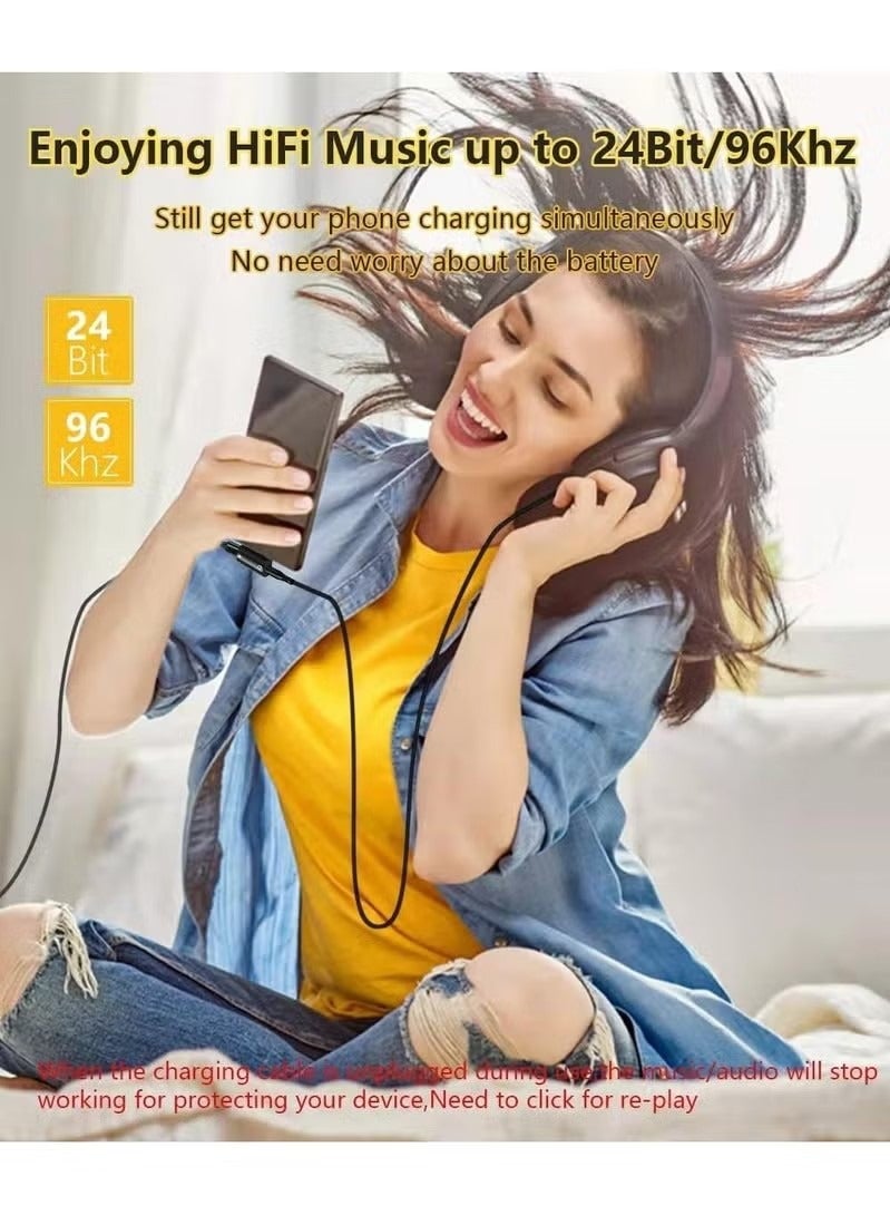 USB C to 3 5mm Headphone and Charger Adapter 2 in 1 USB C to 3 5mm Aux Headphone Jack with 60w Pd Fast Charging Dongle Compatible - Image 5