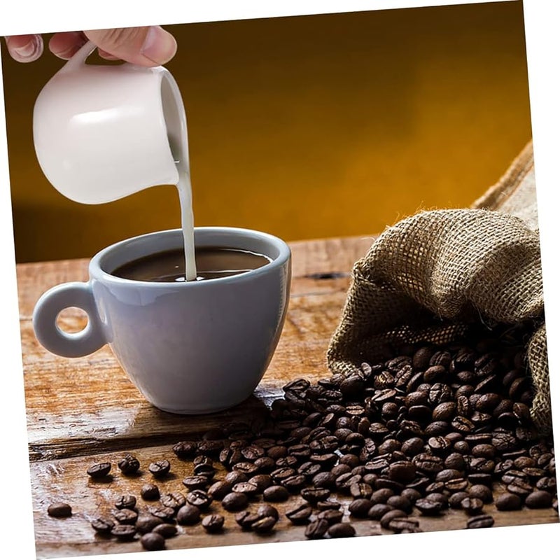 SECFOU 3pcs Ceramic Sauce Spoon Mini Milk Jugs 7 5X6X5cm Kitchen Creamer Containers Comfort Grip Handle - Image 5