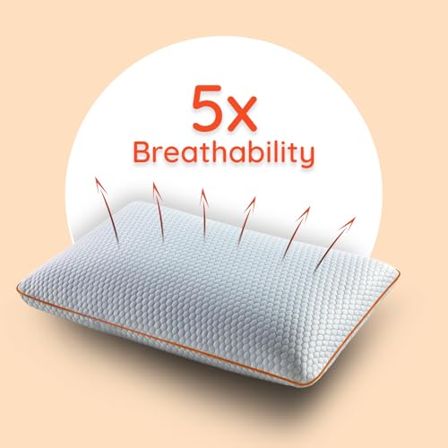 Sleepyhead Yawn 360 Soft Sense Cooling Gel Memory Foam Pillow - Orthopedic Neck Pain Relief, Spine Support | Temperature Regulating, Breathable | 24 x 16 Inch | White | 1 Year Warranty - Image 2