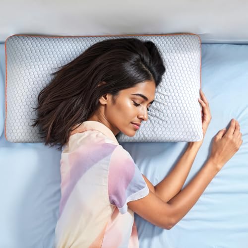 Sleepyhead Yawn 360 Soft Sense Cooling Gel Memory Foam Pillow - Orthopedic Neck Pain Relief, Spine Support | Temperature Regulating, Breathable | 24 x 16 Inch | White | 1 Year Warranty - Image 1