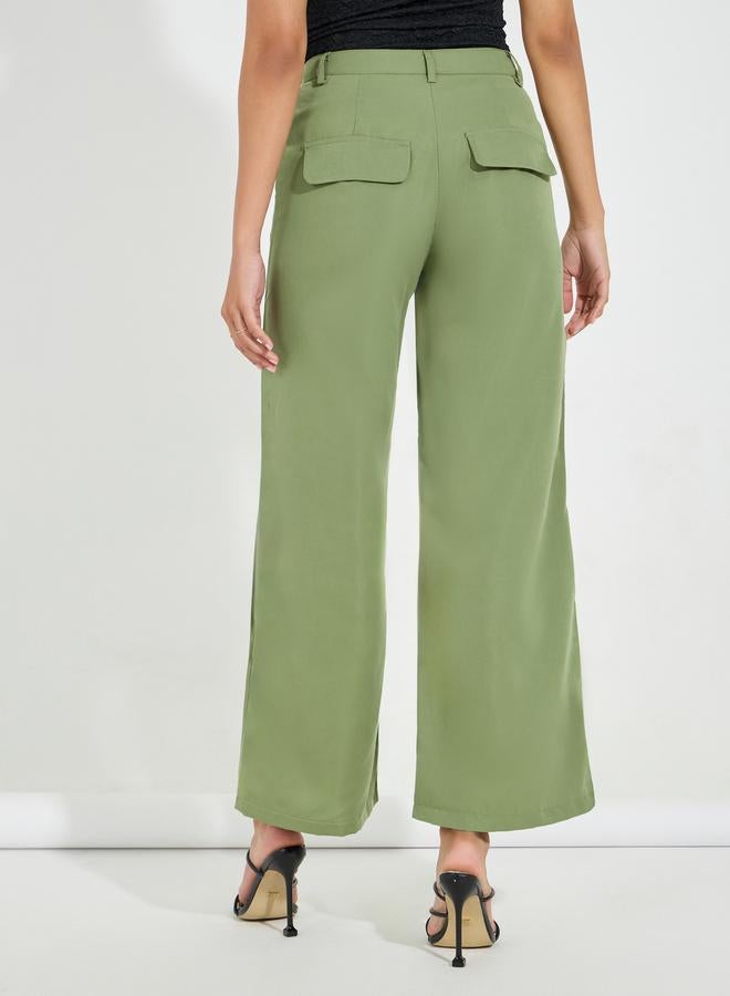 Styli Solid Wide Leg Full Length Pants  - Image 4