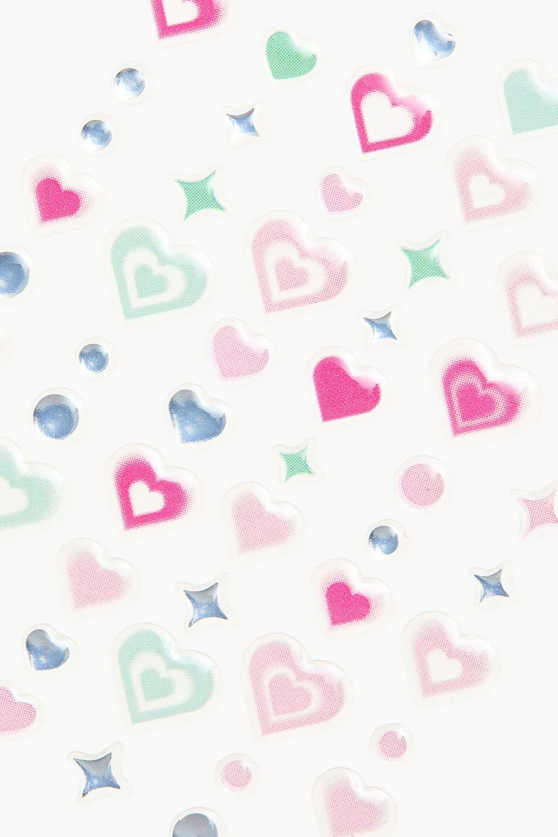 اتش اند ام ملصقات أظافر بتصميم ثلاثي الأبعاد