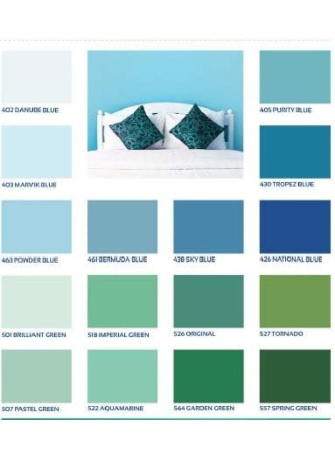 National Paint Emulsion Water Base-3.6 Litre 461 Bermuda Blue  - Image 4