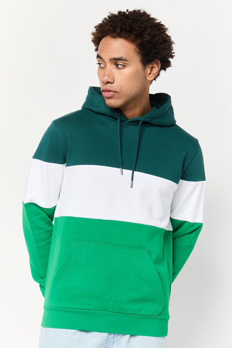 Celio هودي رجالي بغطاء رأس بأكمام طويلة بتصميم متعدد الألوان - Image 1