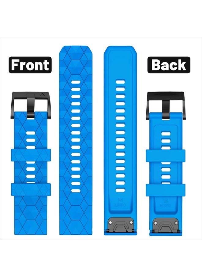 Compatible with Garmin Fenix 7X Band 26mm Width Soft Watch Straps Sport Bands Replacement for Fenix 7X/Fenix 6X/Fenix 6X Pro/Fenix 5X/Fenix 5X Plus/Fenix 3/Fenix 3 HR Smartwatches