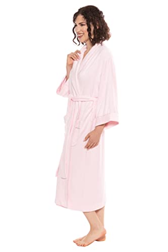 TexereSilk Women's Luxury Terry Cloth Bathrobe - NEW & IMPROVED FABRIC (Barely Pink, Small/Medium) - Image 5