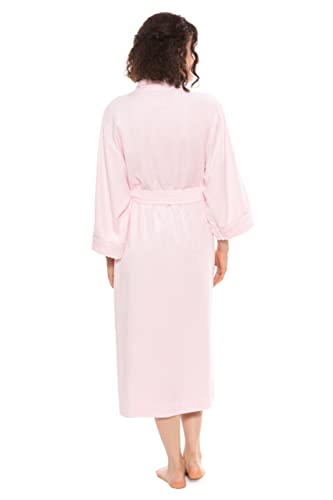 TexereSilk Women's Luxury Terry Cloth Bathrobe - NEW & IMPROVED FABRIC (Barely Pink, Small/Medium) - Image 2