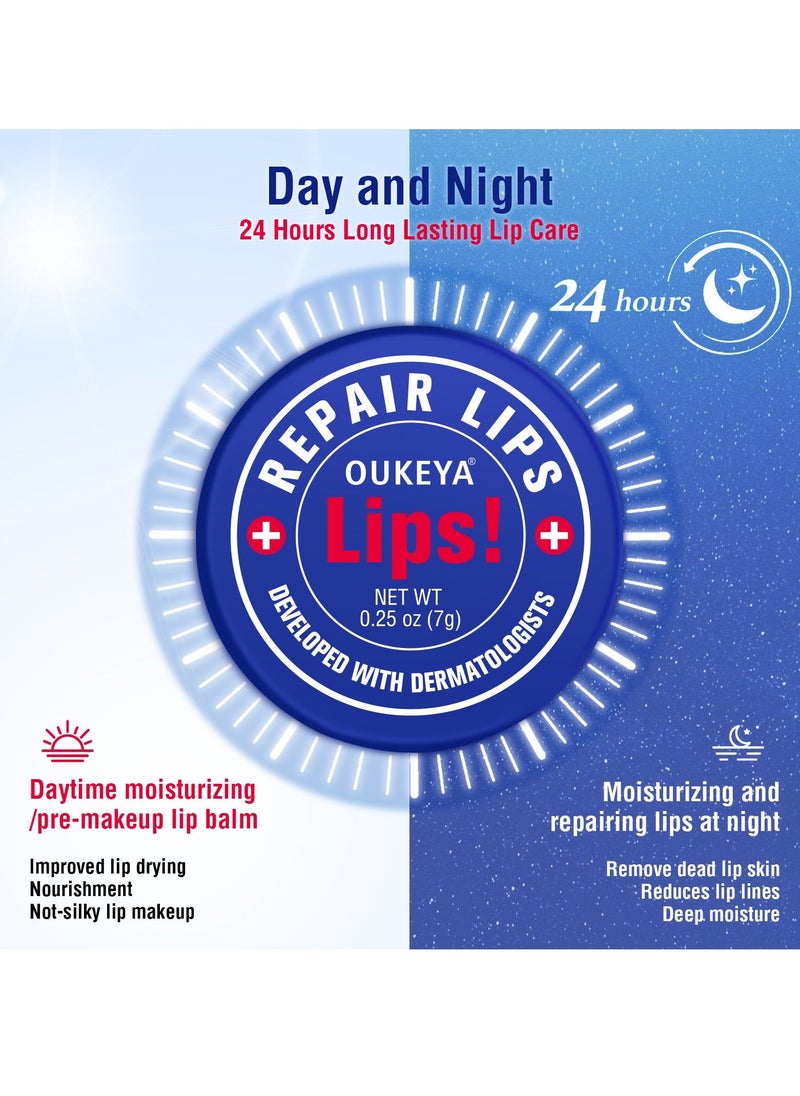 OUKEYA Vaseline, Peppermint Oil Moisturizing Lip Balm, 100% Natural Mint Lip Balm, Overnight Medicated Lip Mask, 24-Hour Lasting Moisturizing Repair, Treatment for Severely Chapped Lips 0.3oz - Image 5