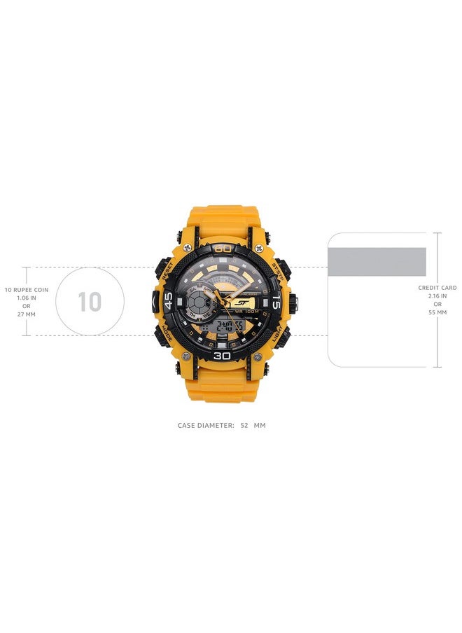 SF SF New Analog-Digital Black Round Dial Men's Casual Watch-NN77070PP05  - Image 3
