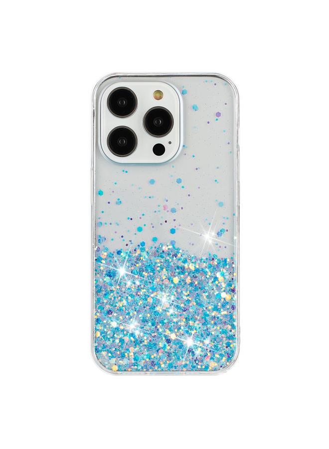 Zaboon Case For iPhone 13 Pro Max Transparent Frame Noctilucent Glitter Powder TPU Phone Case - Image 2
