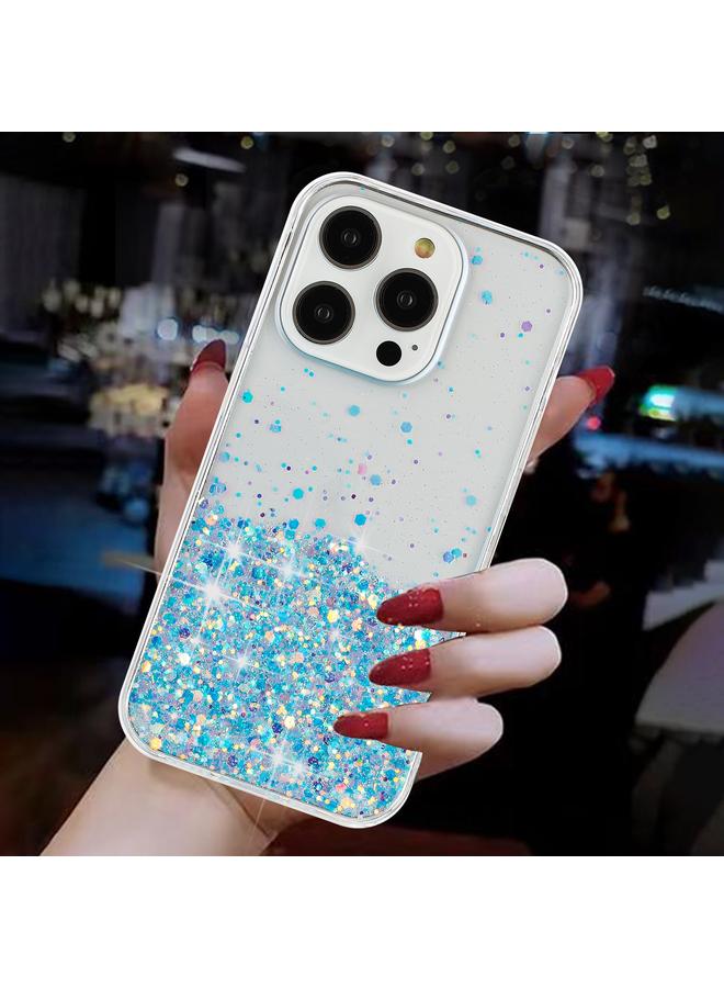 Zaboon Case For iPhone 13 Pro Max Transparent Frame Noctilucent Glitter Powder TPU Phone Case - Image 3
