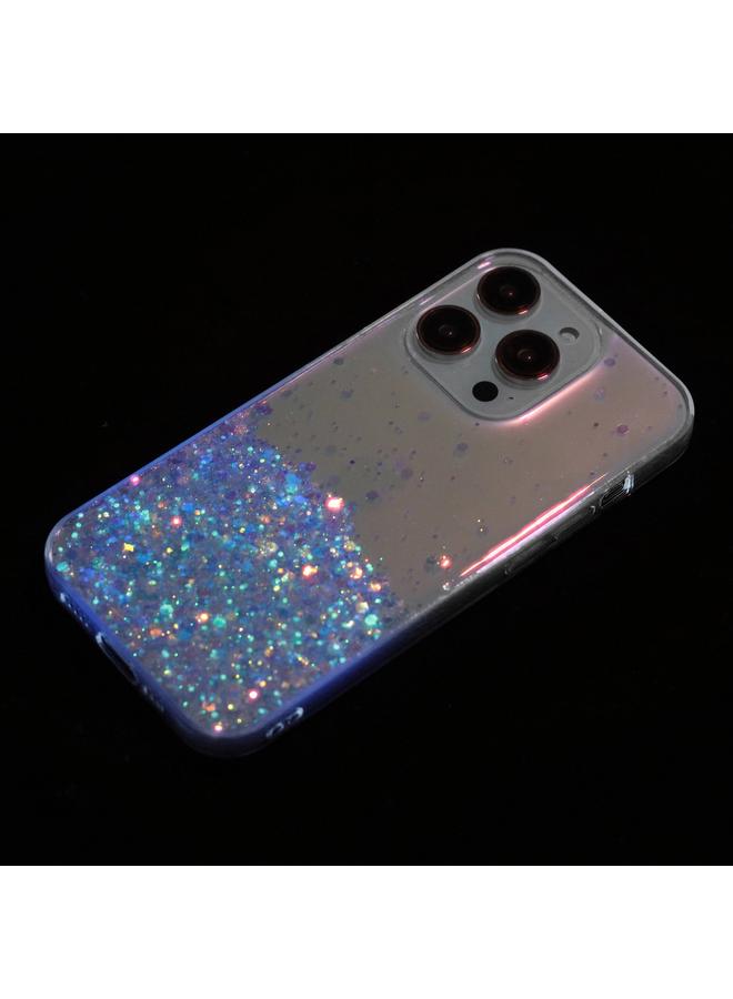 Zaboon Case For iPhone 13 Pro Max Transparent Frame Noctilucent Glitter Powder TPU Phone Case - Image 4