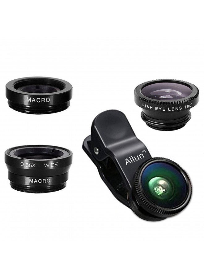 Ailun Phone Lens,By Ailun,3 In 1 Clip On 180 Degree Fish Eye Lens+0.65X Wide Angle+10X Macro Lens,Universal Hd Camera Lens Kit For Mobile Phone,Cellphone,Smart Phone - Image 3