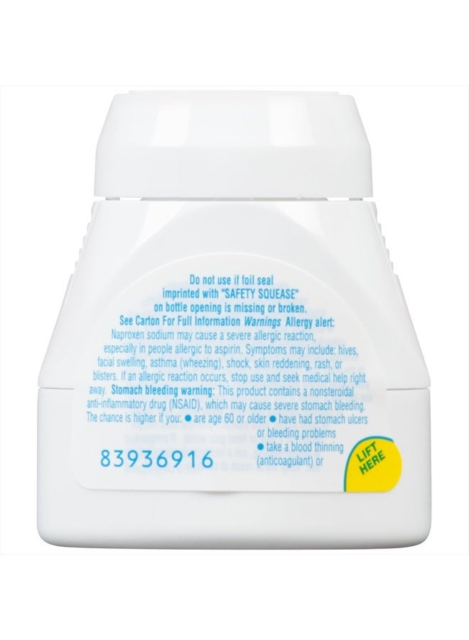 Aleve أقراص تحتوي على نابروكسين صوديوم، 220 ملغ (NSAID) مسكن للألم/مخفض للحمى، 24 حبة، زرقاء - Image 5