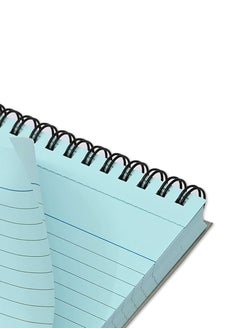 FIS FIS Ruled Record Card 180 Gsm 5X3 Inch Double Loop Spiral 50 Sheets Blue -FSIC53-180SPBL  - Image 2