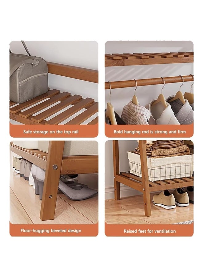 NKX Multi-Function Bamboo Storage Ladder – 130cm Organizer for Daily Essentials - Image 5