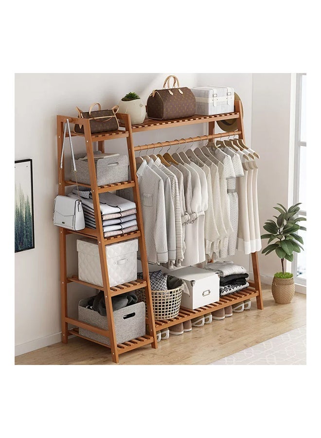 NKX Multi-Function Bamboo Storage Ladder – 130cm Organizer for Daily Essentials - Image 2