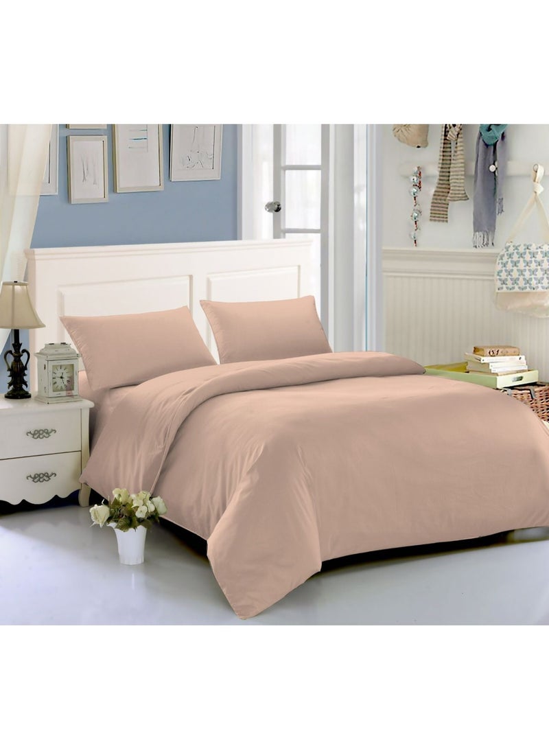 Hotel Style Super King Size Bedding Set with Duvet Quilt, Fitted Sheet, 4 Pillowcases, Soft Synthetic Cotton Microfiber Bed Linen Set 6 Pcs, Modern Design, Easy Care