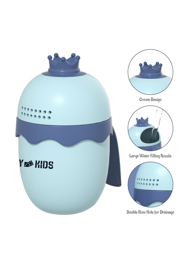 Eazy Kids Eazy Kids Royal Baby Head Shampoo Wash Rinse Shower Mug - Blue, 500ml  - Image 4