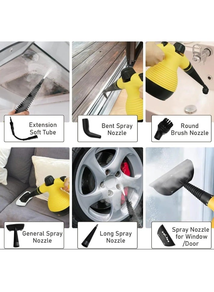 Denx A multi-use steam cleaning device that operates electrically, with a power of 1200 watts, and a water capacity of 350 ml 15 PC - Image 4