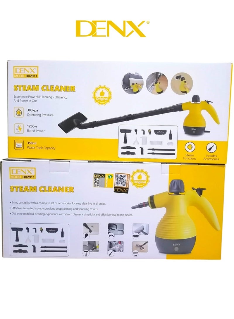 Denx A multi-use steam cleaning device that operates electrically, with a power of 1200 watts, and a water capacity of 350 ml 15 PC - Image 1