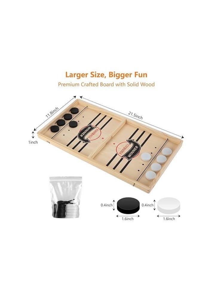 INFLUX INFLUX Large Sling Puck Game -Foosball Winner Board Game-Rapid Sling Table Battle- High-Speed Wooden Hockey Table Game for Adults, Kids, and Family Fun  - Image 4