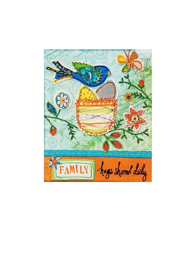 Handmade Refresh Family Fabric Applique Embroidery Kit 8in x 10 in - Image 2