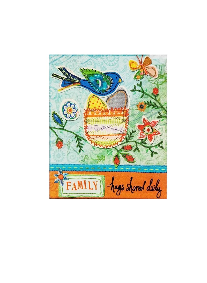 Handmade Refresh Family Fabric Applique Embroidery Kit 8in x 10 in - Image 1