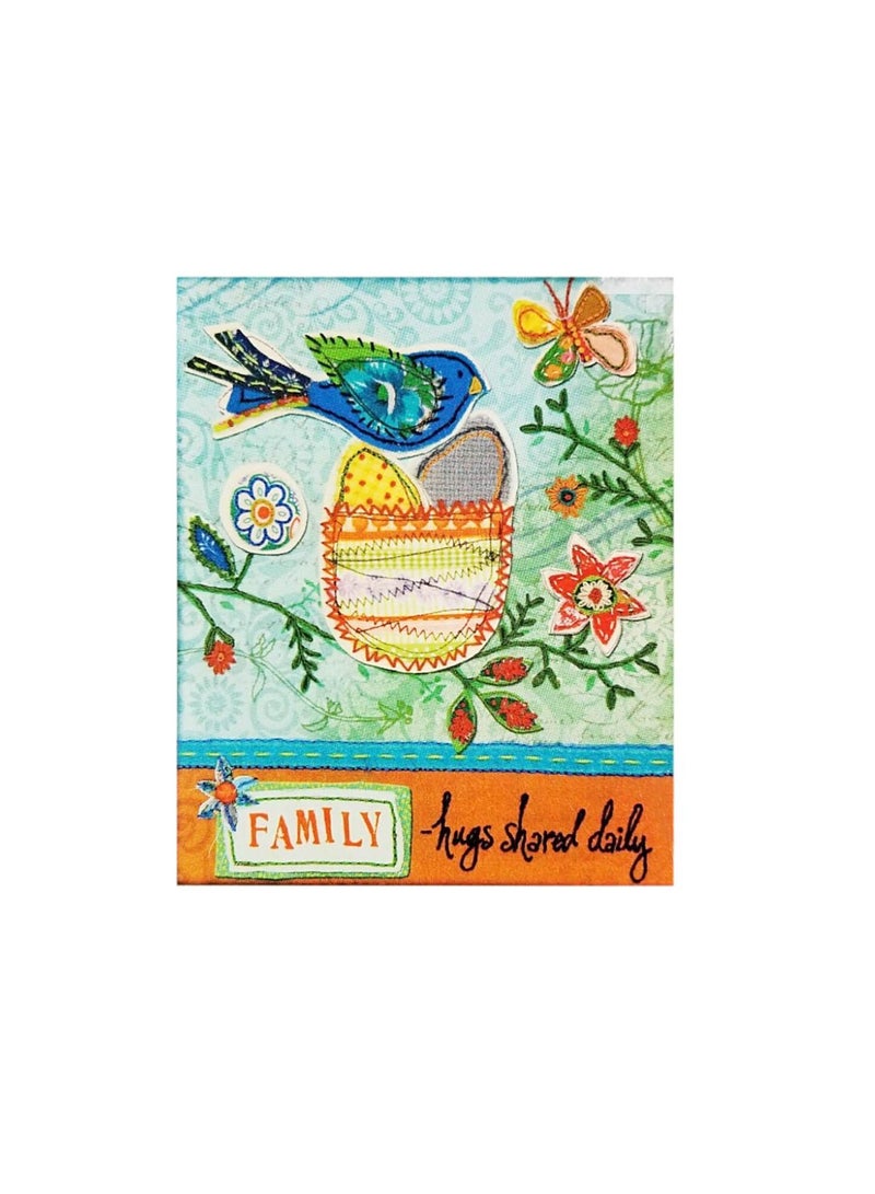 Handmade Refresh Family Fabric Applique Embroidery Kit 8in x 10 in - Image 3