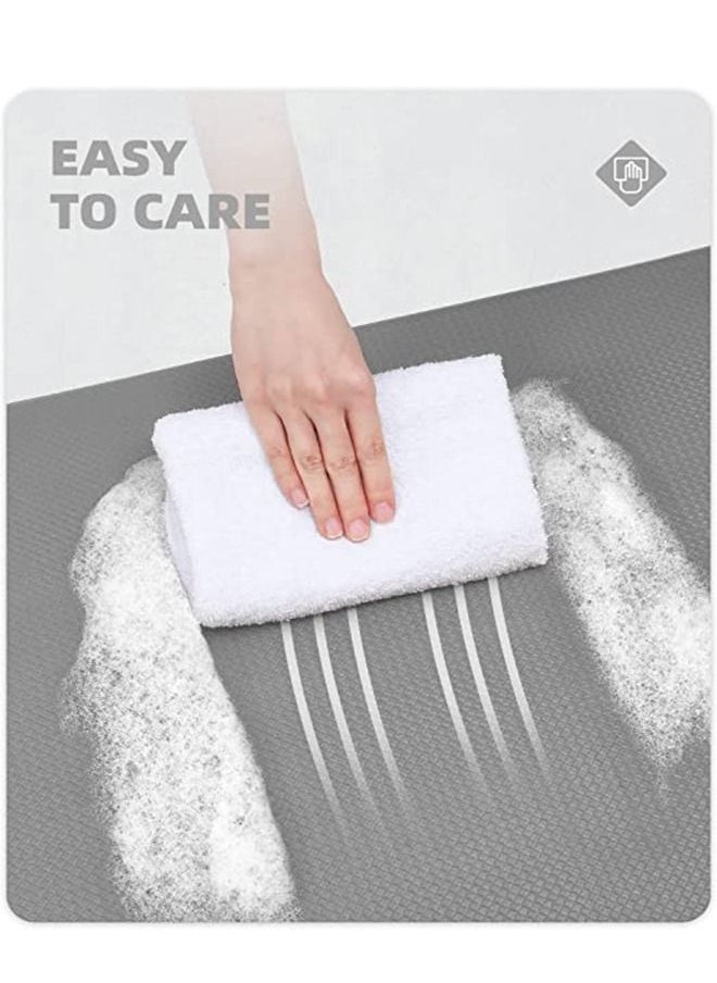 Generic - Anti Fatigue Kitchen Mat Waterproof PVC Kitchen Rugs Non Slip Washable Heavy Duty Kitchen Runner Easy Clean Kitchen Floor Mat Oil Resistant (Grey 44x150cm) - Image 1