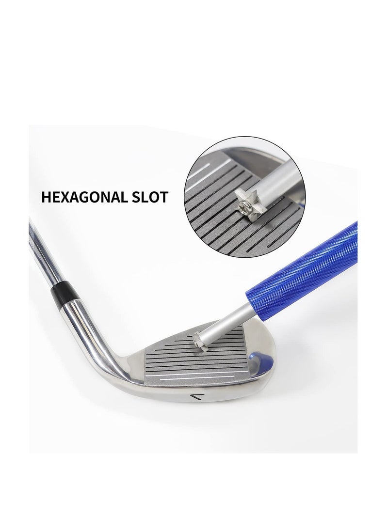 Generic Golf Clean Tool Set, Golf Club Groove Sharpener, Re-Grooving Cleaning Tool for Wedges Irons with Magnetic Connection Design (Blue)  - Image 4