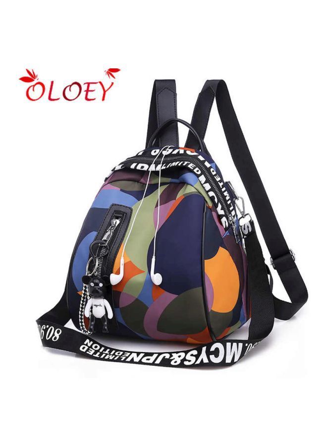 NIBEMINENT Nylon Backpack Blue/Green/Orange  - Image 2