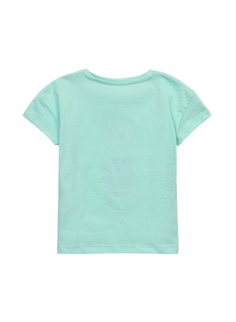 MINOTI Girls Short Sleeve T-Shirt with Front Print  - Image 2