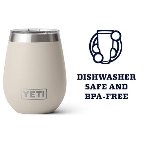 YETI Rambler 10 oz Wine Tumbler, Vacuum Insulated, Stainless Steel with MagSlider Lid, Cape Taupe - Image 3
