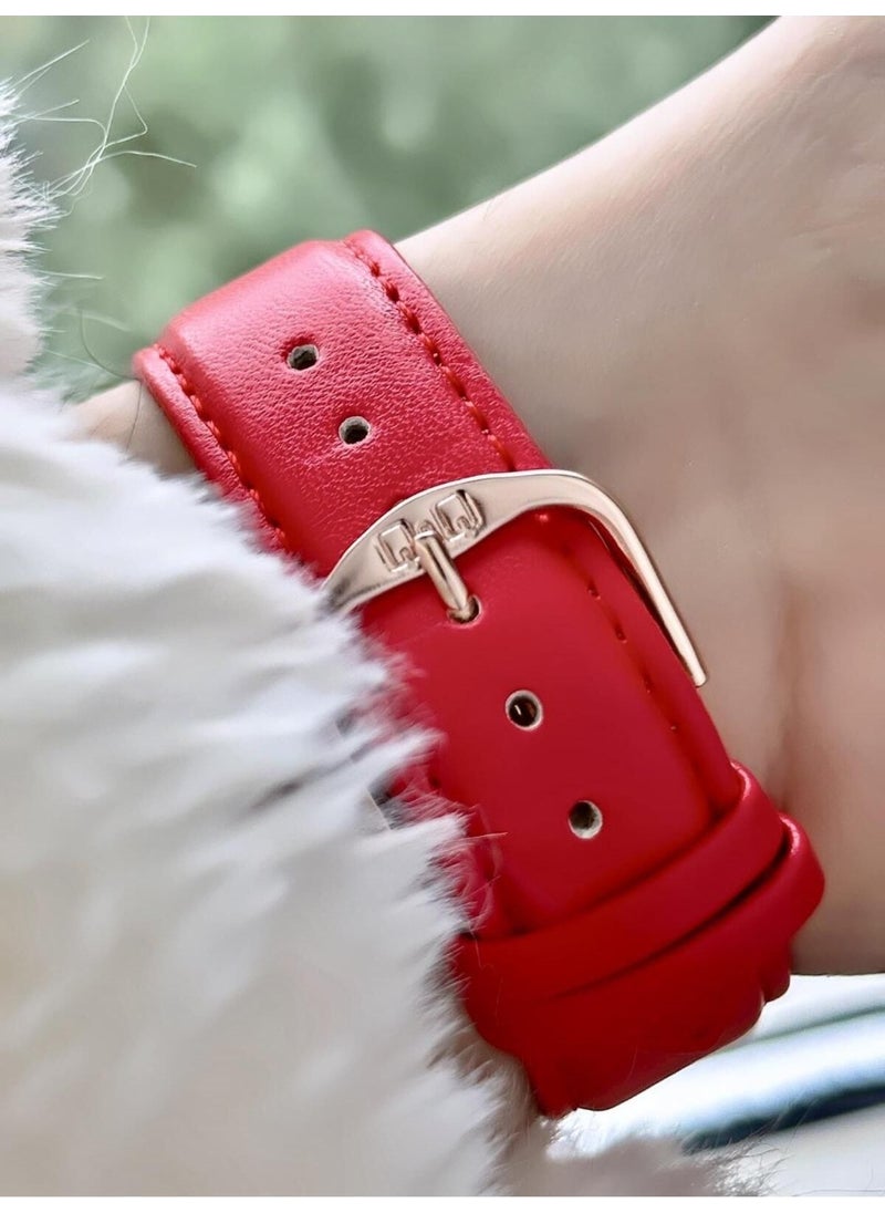 Q&Q vintage Women's Leather Band Wristwatch  - Image 2