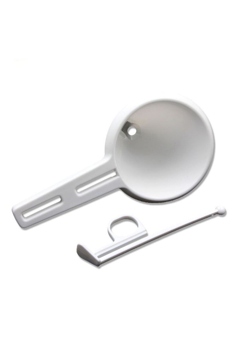 قمع خبز يدوي أبيض قابل للتعديل، أدوات لتوزيع الكريمة والشوكولاتة السائلة، قالب معجنات