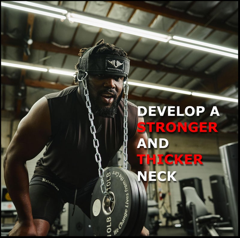 Vikingstrength Neck Harness Padded Strength Trainer- Premium Quality for Neck Curls and Training. Head Exerciser for Sports and Fitness, D ring + V-Strength Workout App - Image 2