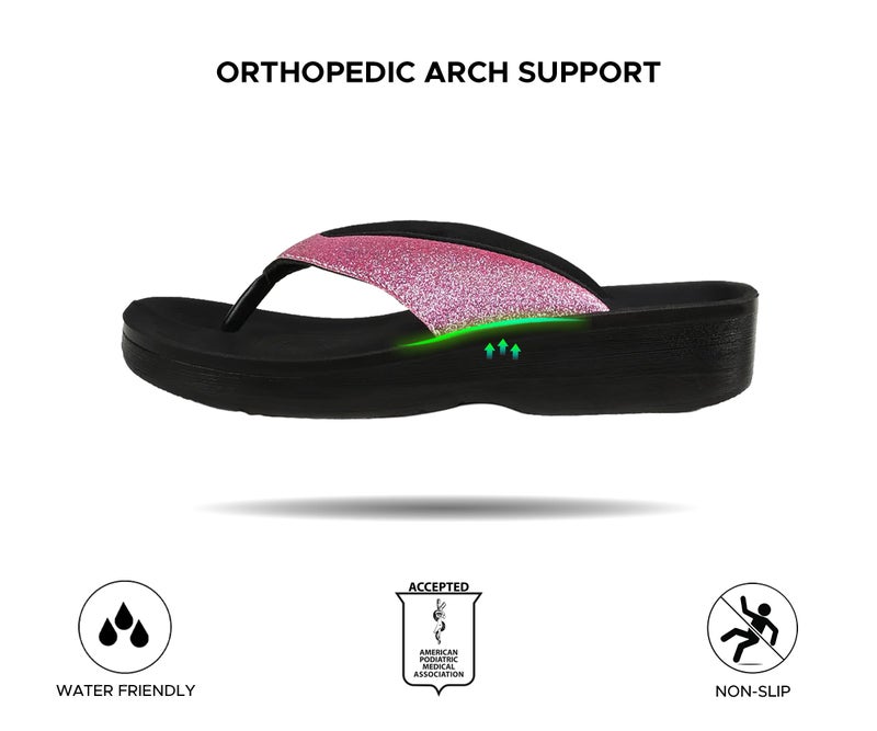 AEROTHOTIC Flip Flops for Women, Crystal Purple, Size 6 - Image 5