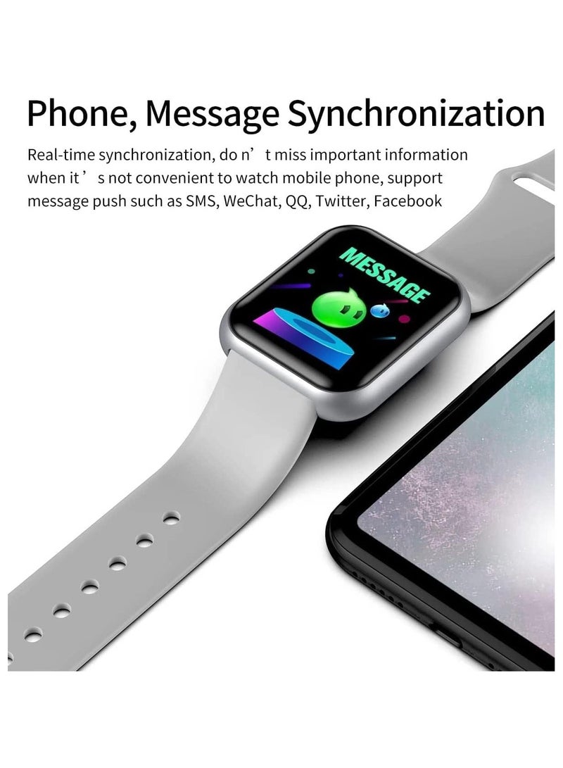 GUDOO Smart Watch for Girls Boys Kids Teens Men Women with Blood Pressure Monitor Fitness Tracker Call and Message Notification - Rectangular Dial Black - Image 3