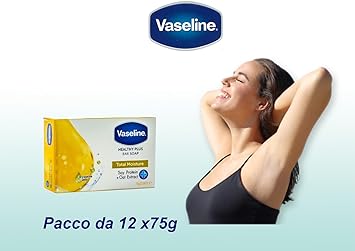 Vaseline صابون فازلين هيلثي بلس ترطيب كامل 12 × 75 جرام عبوة من 12 - Image 2