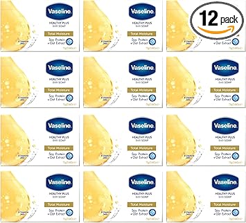 Vaseline صابون فازلين هيلثي بلس ترطيب كامل 12 × 75 جرام عبوة من 12 - Image 1