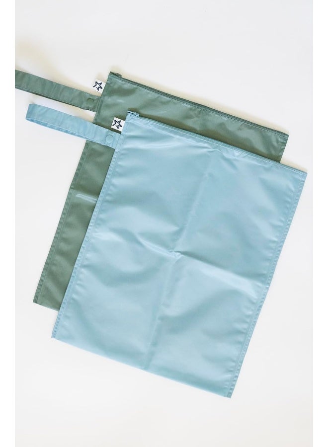 Tiny Twinkle Mess-proof Wet Bags 2 Pack Waterproof and Washable Bag for Travel storage, Stroller, Daycare, Baby Diapers, Yoga, Beach, Pool, Wet Toddler Swimsuits - Image 3