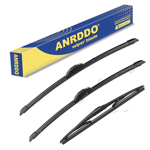 ANRDDO 3 Wipers Factory Replacement For 2011-2021 2022 2023 Dodge Durango 2011-2013 Jeep Grand Cherokee Original Equipment Windshield Wiper Blades Set 22"+21"+12" (Set of 3) U/J HOOK - Image 1