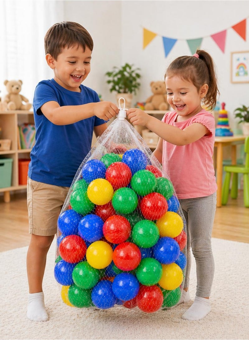 BKMax Soft Ball |Multi-Colour Plastic Ocean Balls for Kids |Safe & Durable Play Balls | Ideal for Playpens, Pools, & Indoor/Outdoor |Non-Toxic & BPA-Free |Set of 50 |Vibrant Colours | Gift item | Baby toy (Size 6cm) (Pack of 50Pcs) - Image 1