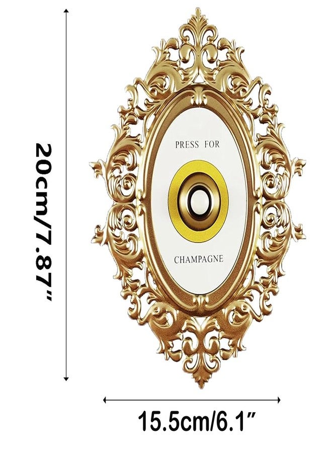 Superjackwang Press for Champagne Button, Mini Door Ring Bell, Champagne Themed Decor Wall Plaque Ornament Gift for Party Christmas Home Bedroom Hotel - Image 3