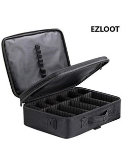 EZLOOT Cosmetic Makeup Storage Organizer Bag With Shoulder Strap(Black)  - Image 3