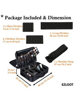 EZLOOT Cosmetic Makeup Storage Organizer Bag With Shoulder Strap(Black)  - Image 5
